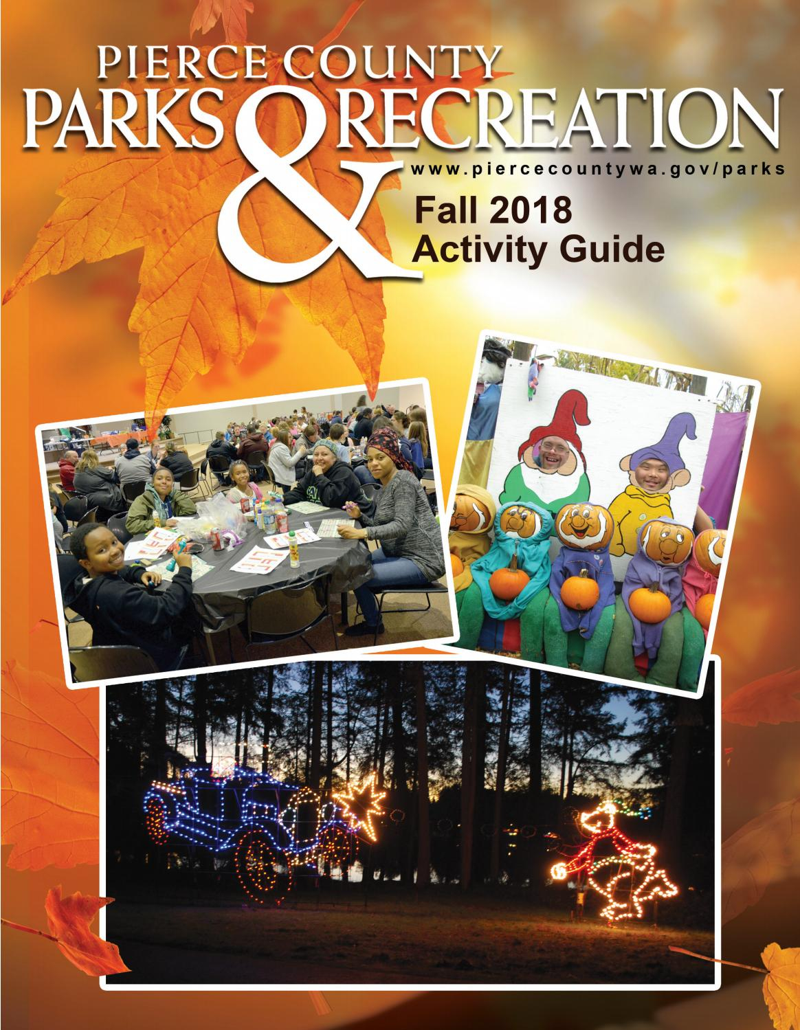 2018 Fall Activity Guide Pierce County Parks Recreation throughout proportions 1164 X 1499