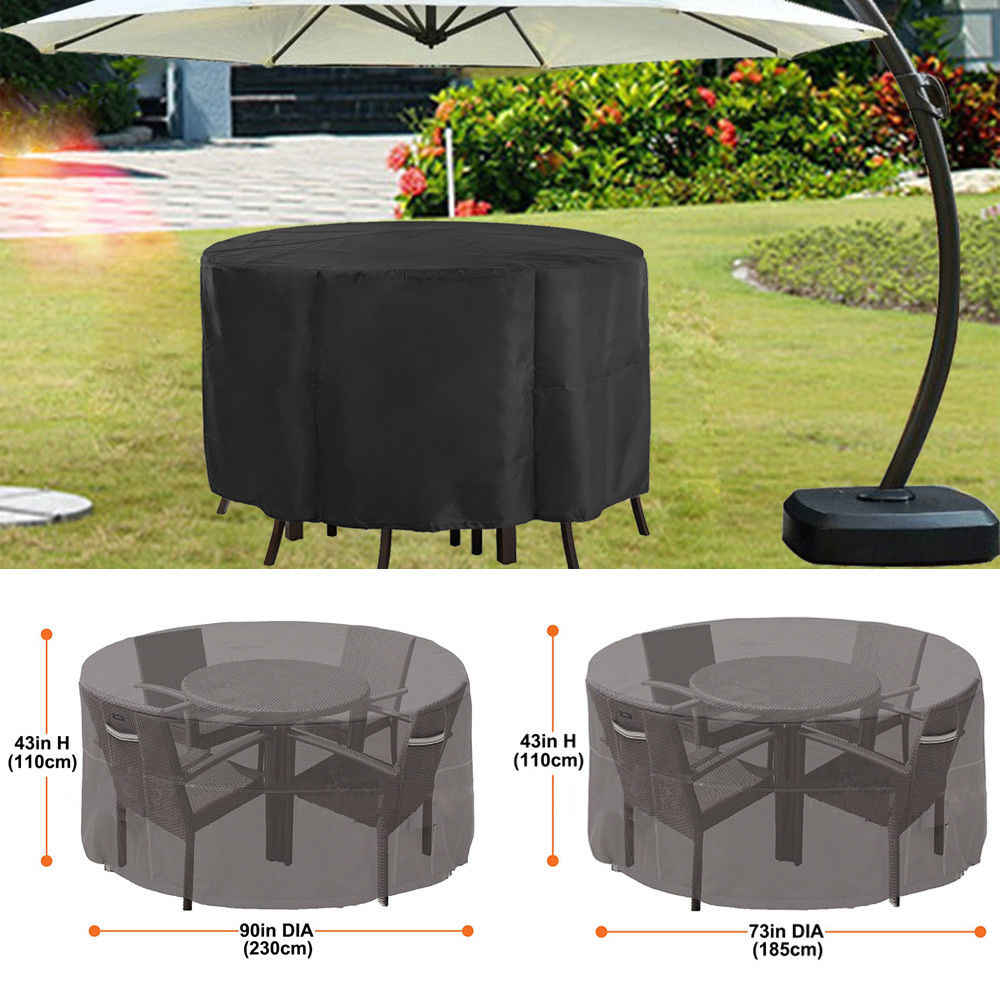 2019 Newest High Quanlity Waterproof Outdoor Garden Patio Furniture Covers Table Wicker Rattan Rain Round Cover for proportions 1001 X 1001