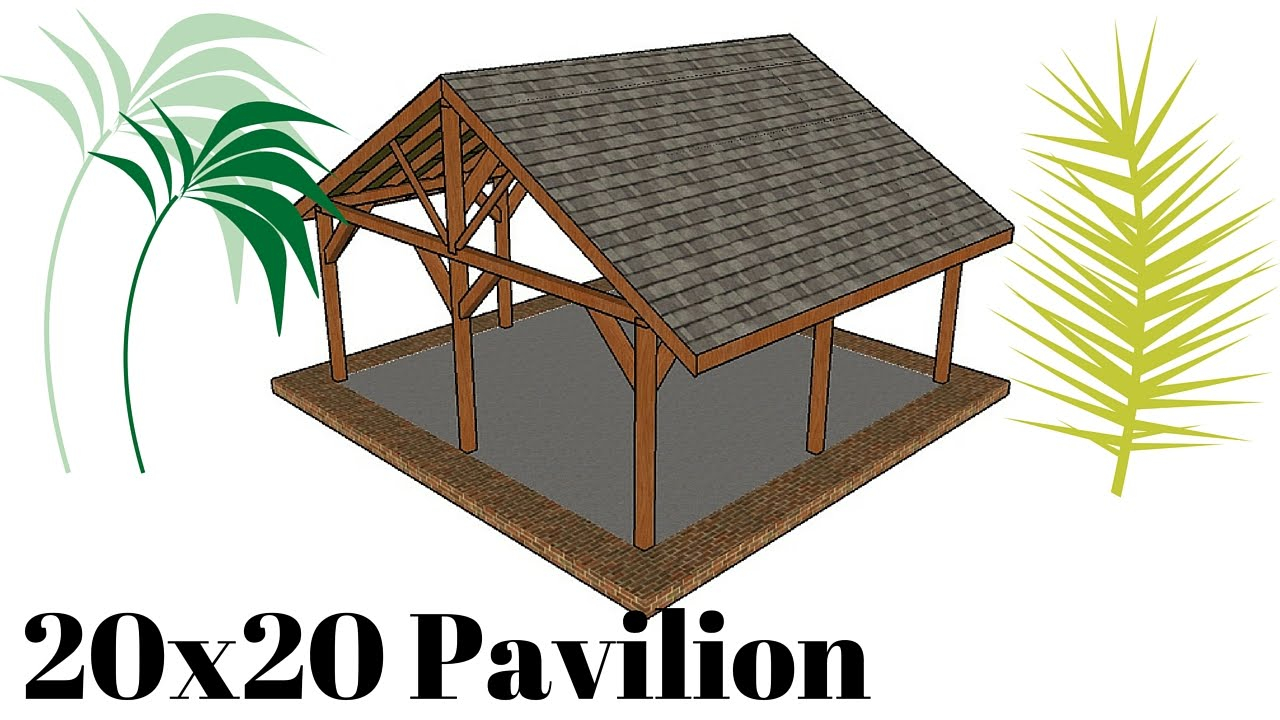 20x20 Picnic Shelter Plans Myoutdoorplans Free throughout measurements 1280 X 720