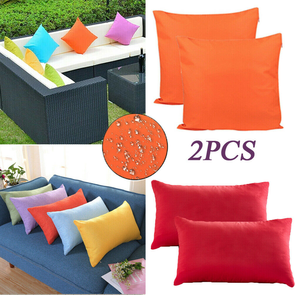 2x Outdoor Waterproof Throw Pillow Cover Cushion Case For Patio Furniture Couch with size 1003 X 1003