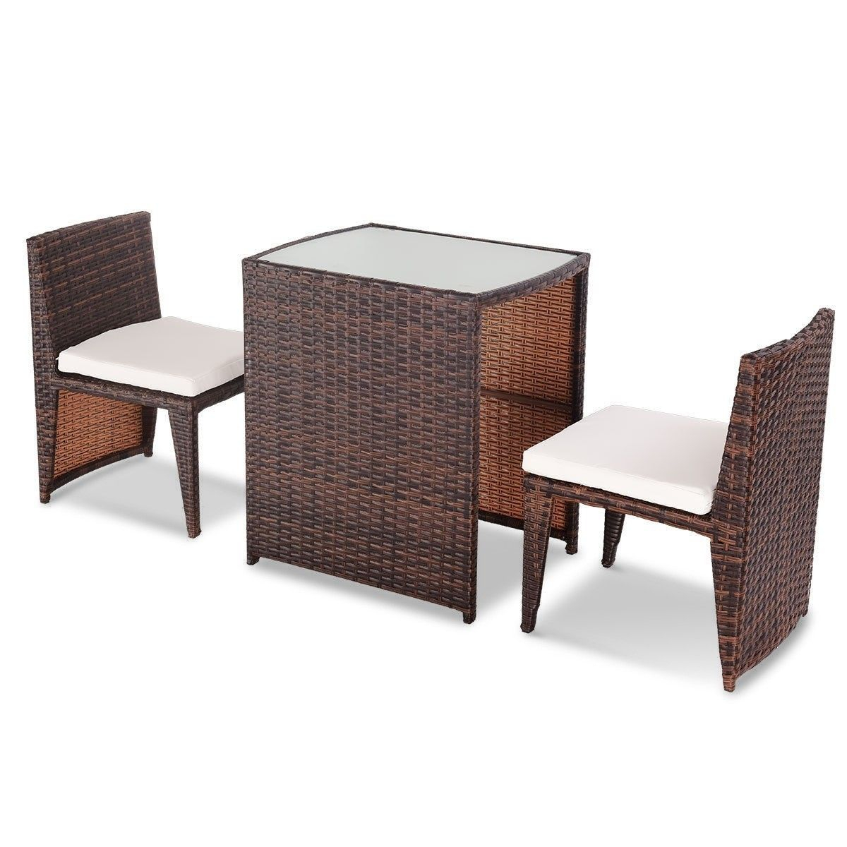 3 Pcs Cushioned Outdoor Wicker Patio Set In 2019 Patio pertaining to proportions 1200 X 1200