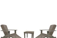 3 Piece Gray Wash Eucalyptus Adirondack With Ottoman Set In inside measurements 2000 X 1778