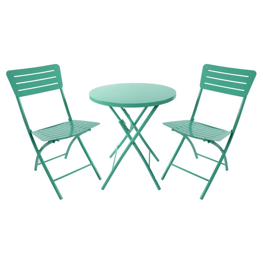 3pc Metal Patio Bistro Set Turquoise Room Essentials with regard to proportions 1000 X 1000