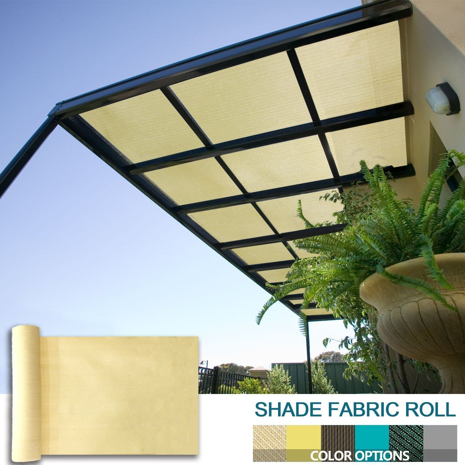 6 8 Ft Tall Sun Shade Sail Fabric Roll Outdoor Garden Yard with proportions 1500 X 1500