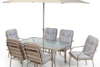 6 Seater Outdoor Dining Set Padded Chair Glass Table Parasol with regard to sizing 900 X 900