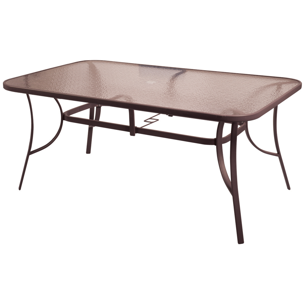 66 X 40 Rectangular Glass Top Patio Table with regard to proportions 1000 X 1000