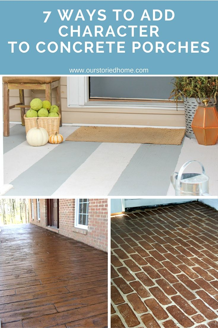 7 Ways To Add Character To A Concrete Porch Painted with proportions 735 X 1102