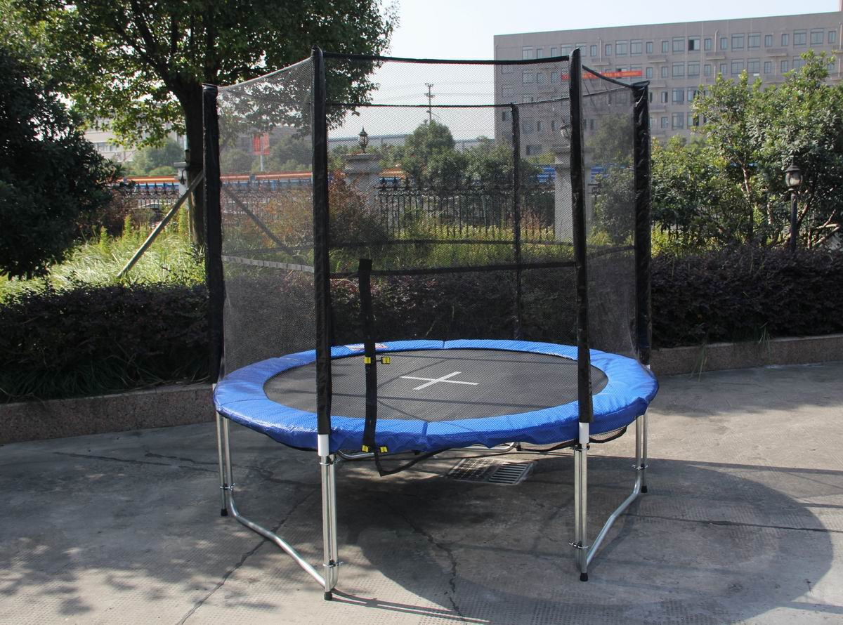 8ft Trampoline Enclosure Set With Safety Net Ladder for size 1200 X 890