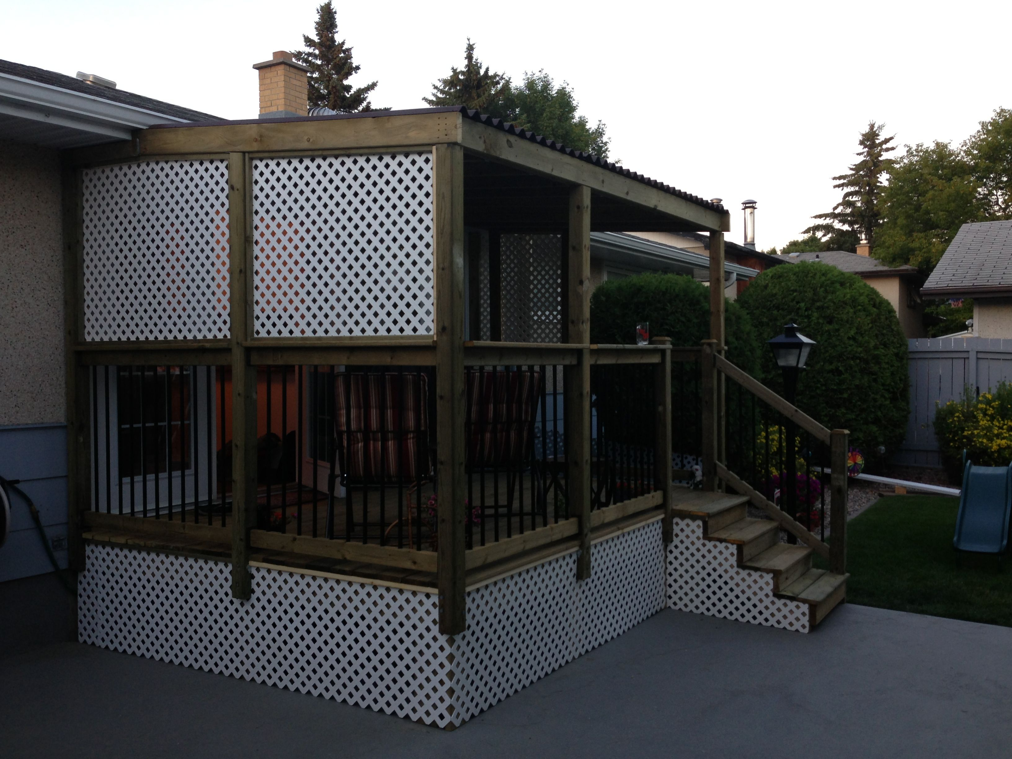 9x12 Deck With Roof And Privacy Lattice Lattice Deck Roof within size 3264 X 2448