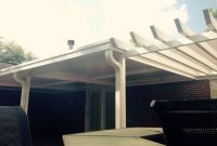 A Lovely 14 X 24 Bright White Aluminum Patio Cover With 3 for proportions 1136 X 852