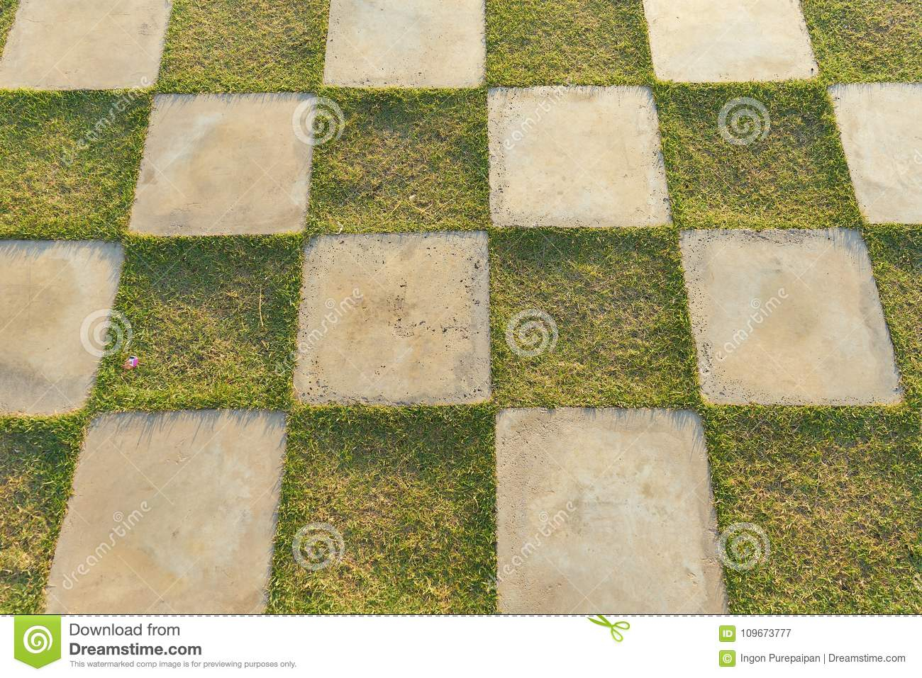 A Square Of Green Grass And White Concrete Patio Stones inside sizing 1300 X 957