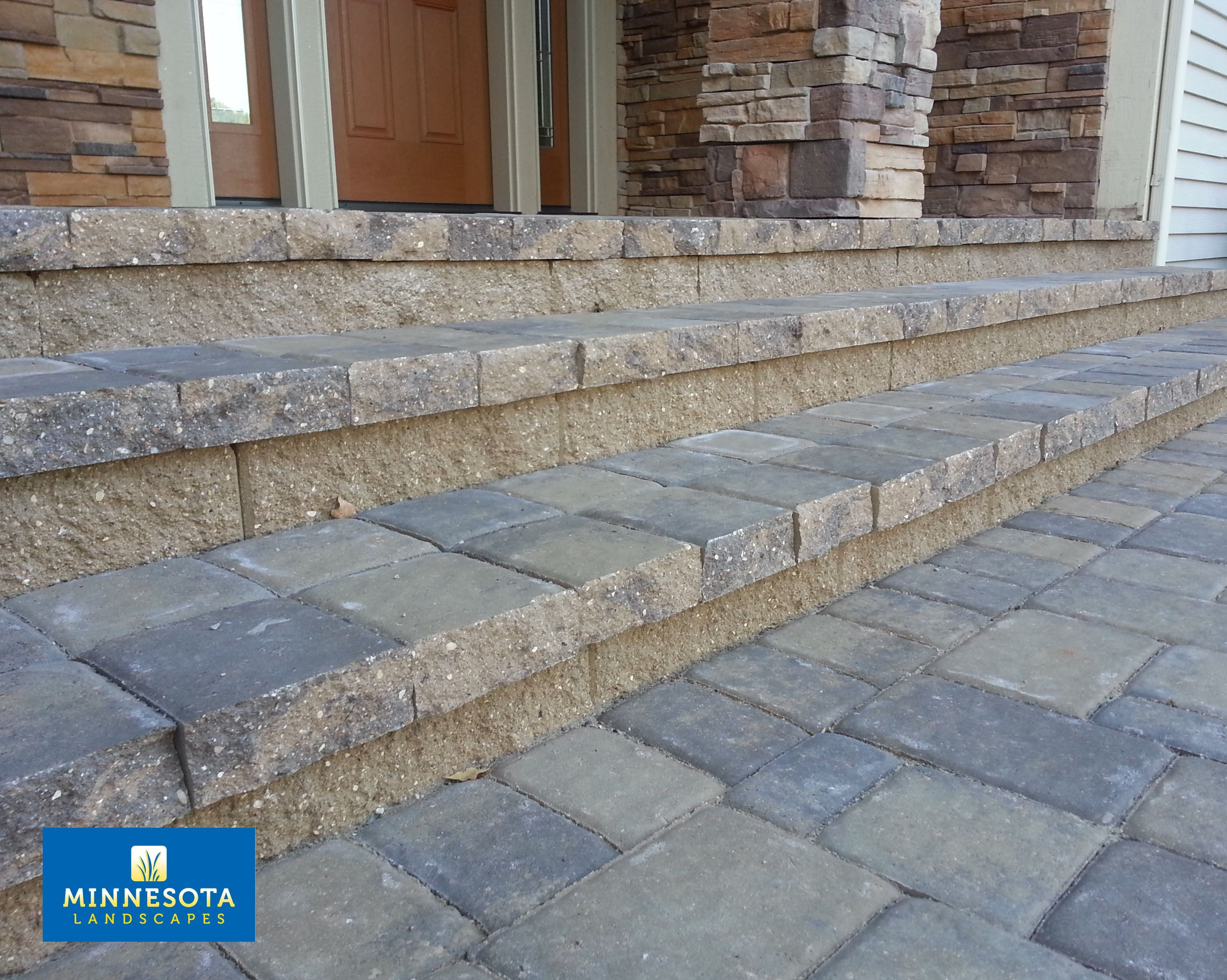 Adhering Concrete Pavers Over The Concrete Stoop And Steps with regard to sizing 3044 X 2432
