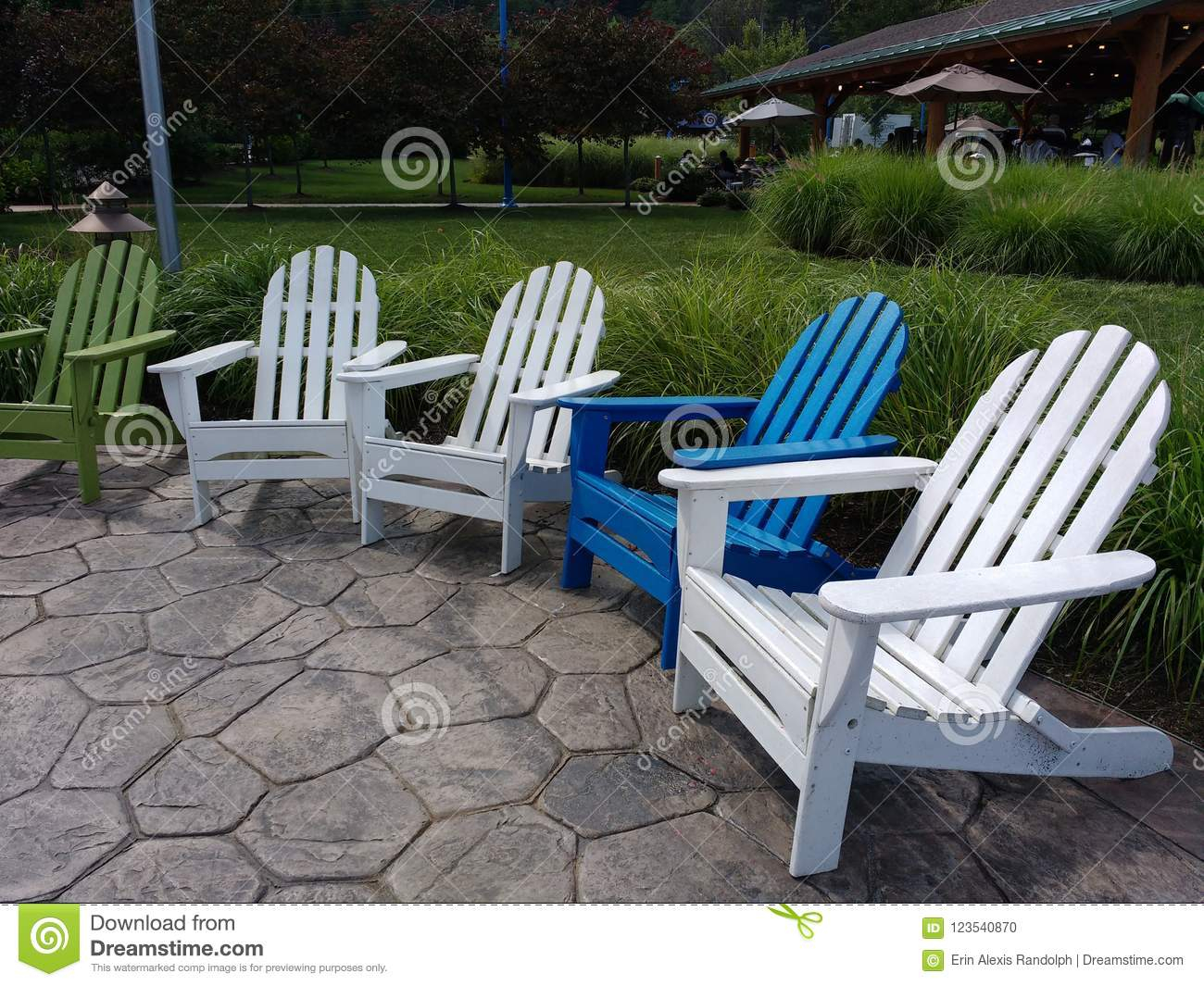 Adirondack Chairs Green White And Blue Lounge Chairs In A pertaining to sizing 1300 X 1065