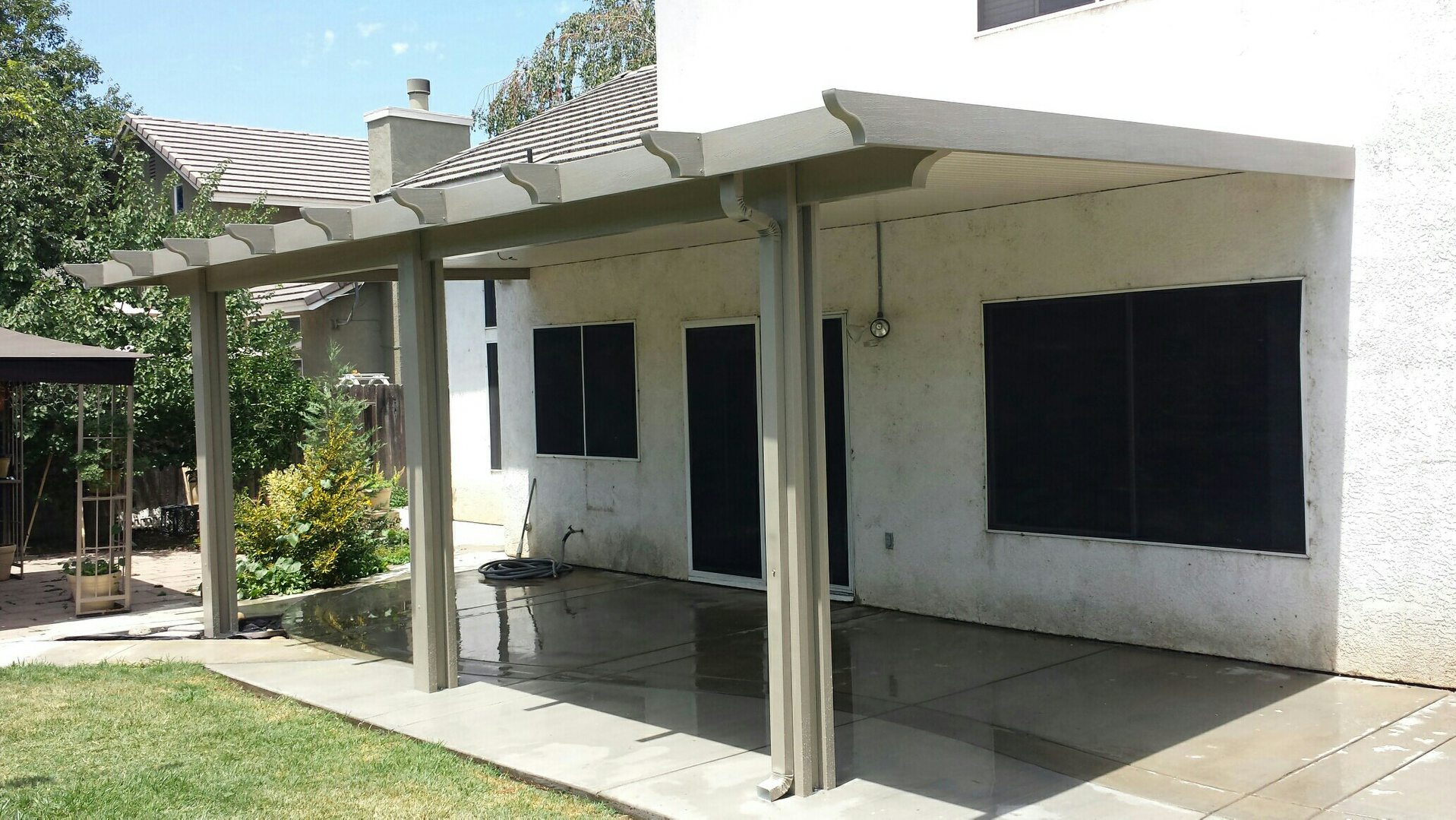 Aluminum Patio Cover Solid 8 X 20 within sizing 1917 X 1079