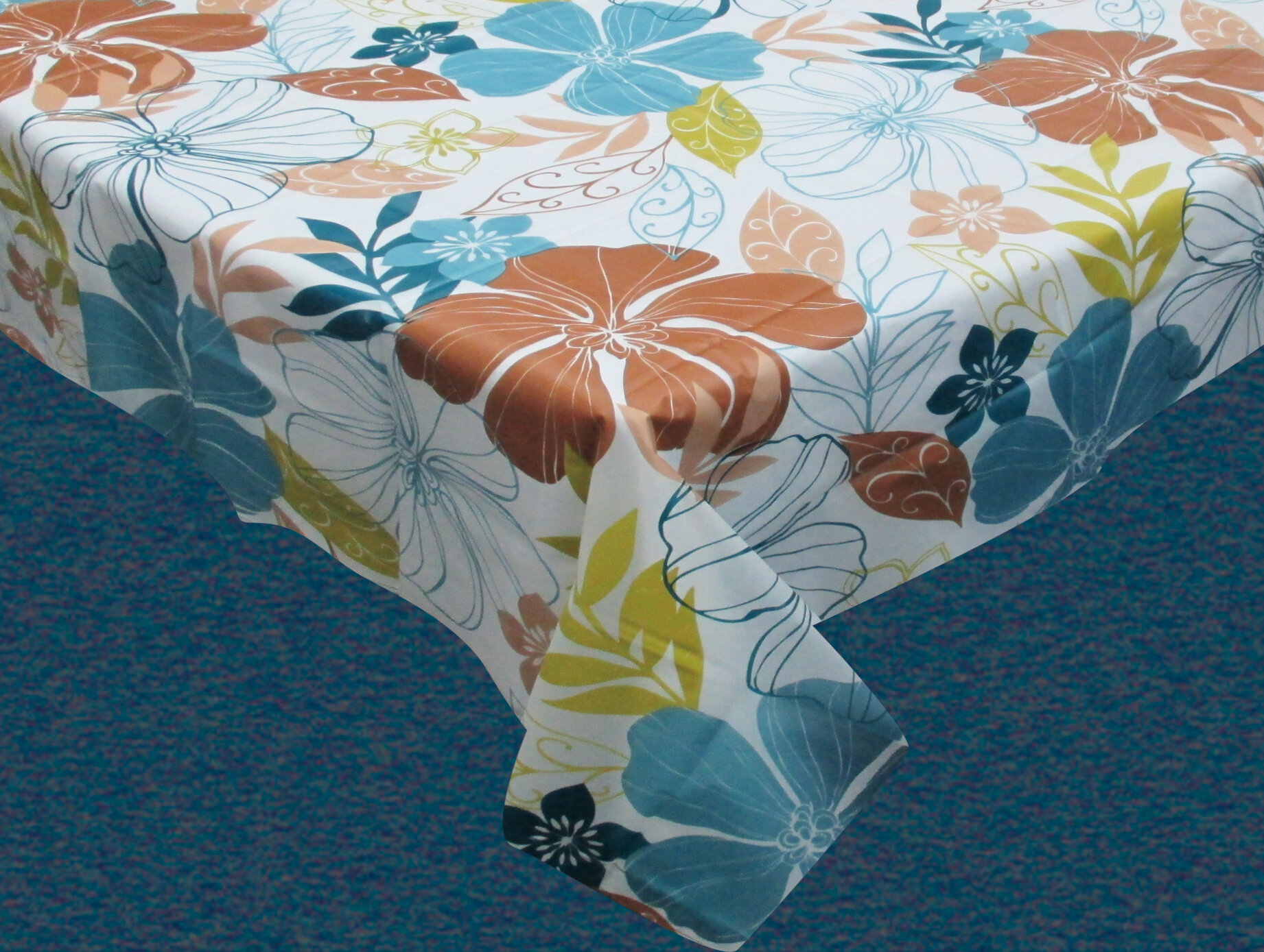 Amscanhibiscus Flannel Backed Party Table Cover 52 X 90 for measurements 1842 X 1389