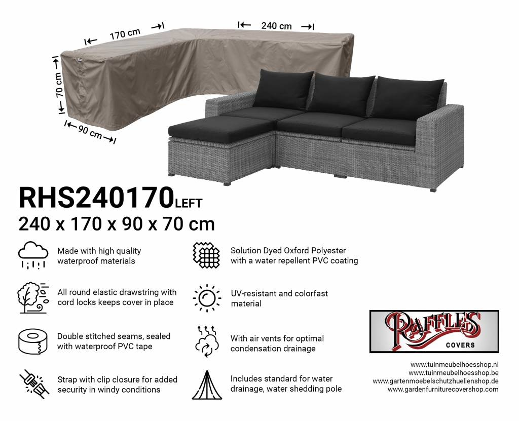 Asymmetric Corner Sofa Cover 240 X 170 Cm with regard to dimensions 1024 X 831