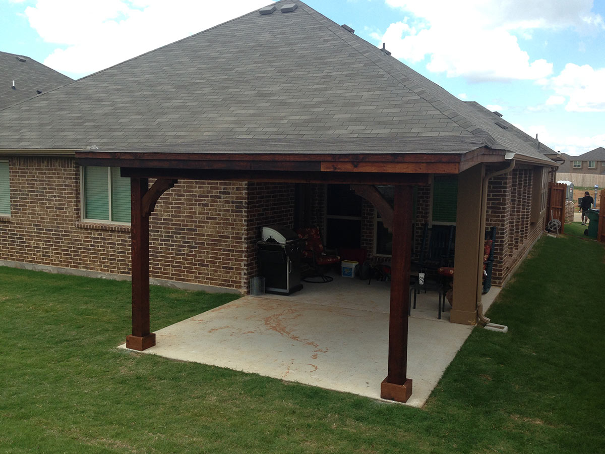 Attached Shed Roof Patio Cover In Aubrey Texas Hundt Patio with proportions 1200 X 900