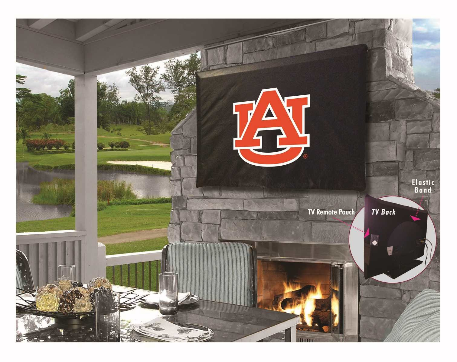 Auburn Tigers Hbs Breathable Water Resistant Vinyl Tv Cover with sizing 1511 X 1200