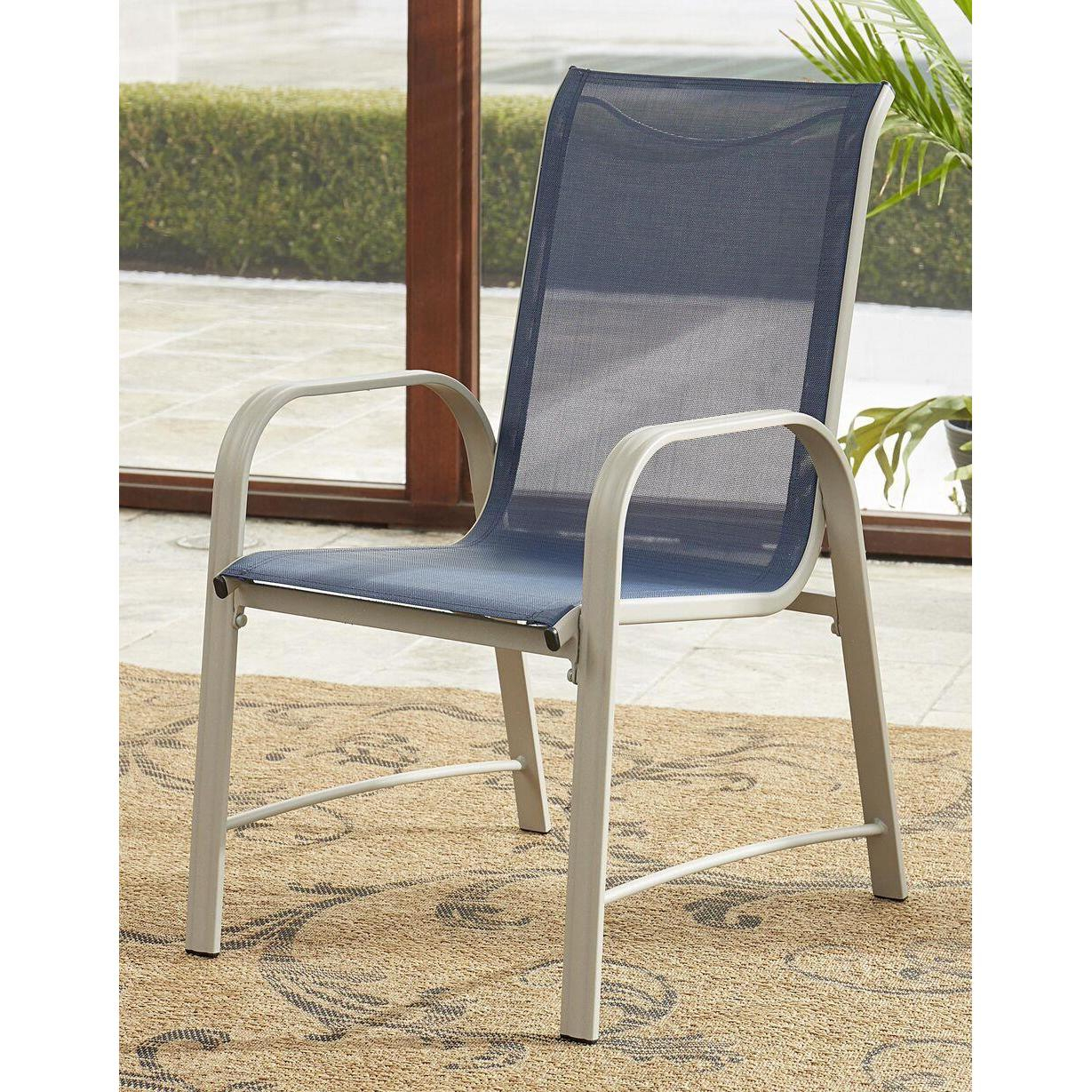 Avenue Greene Grey Navy Outdoor Patio Dining Chairs 6 Pack with regard to dimensions 1229 X 1229