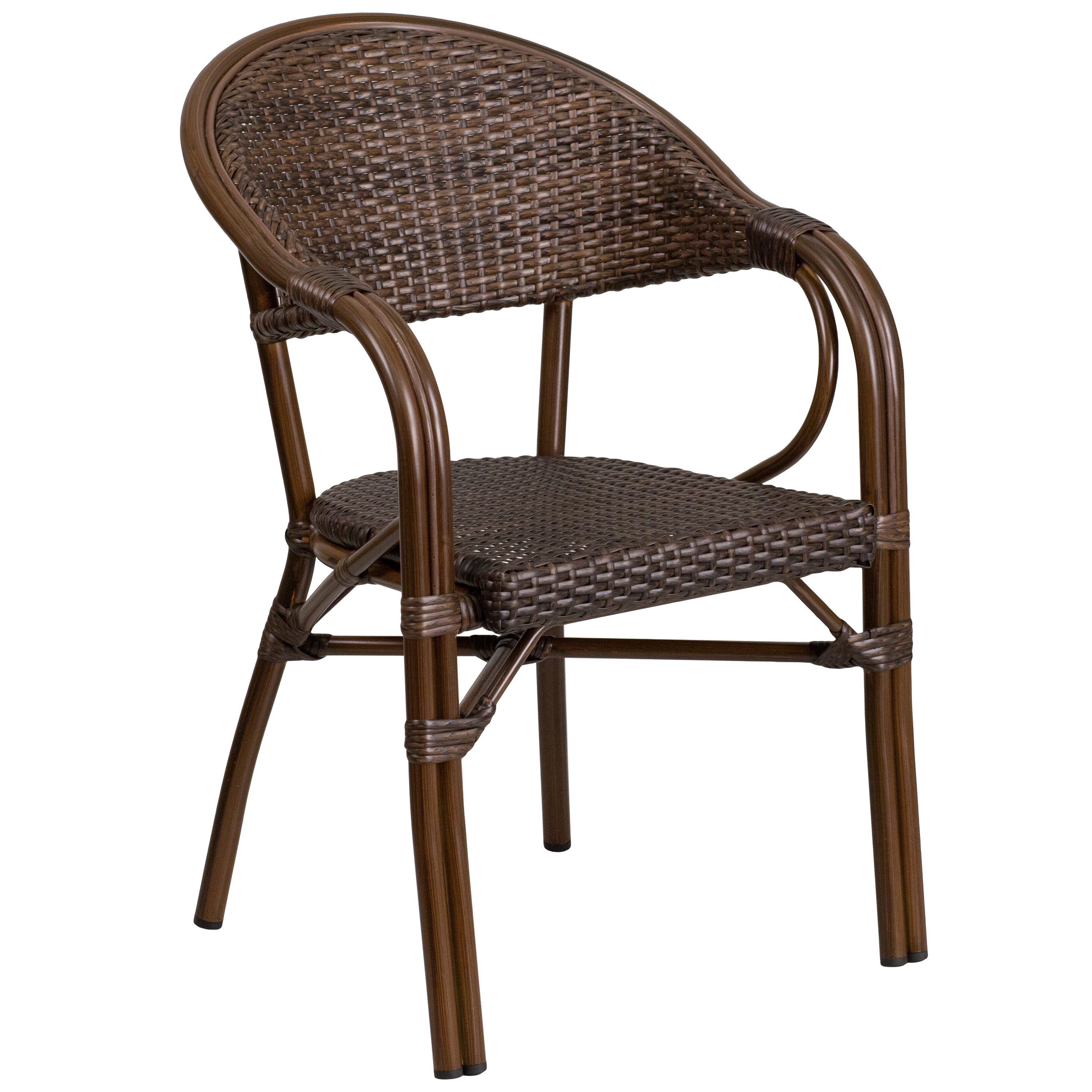 B Home Series Cocoa Rattan Restaurant Patio Chair With regarding sizing 3000 X 3000