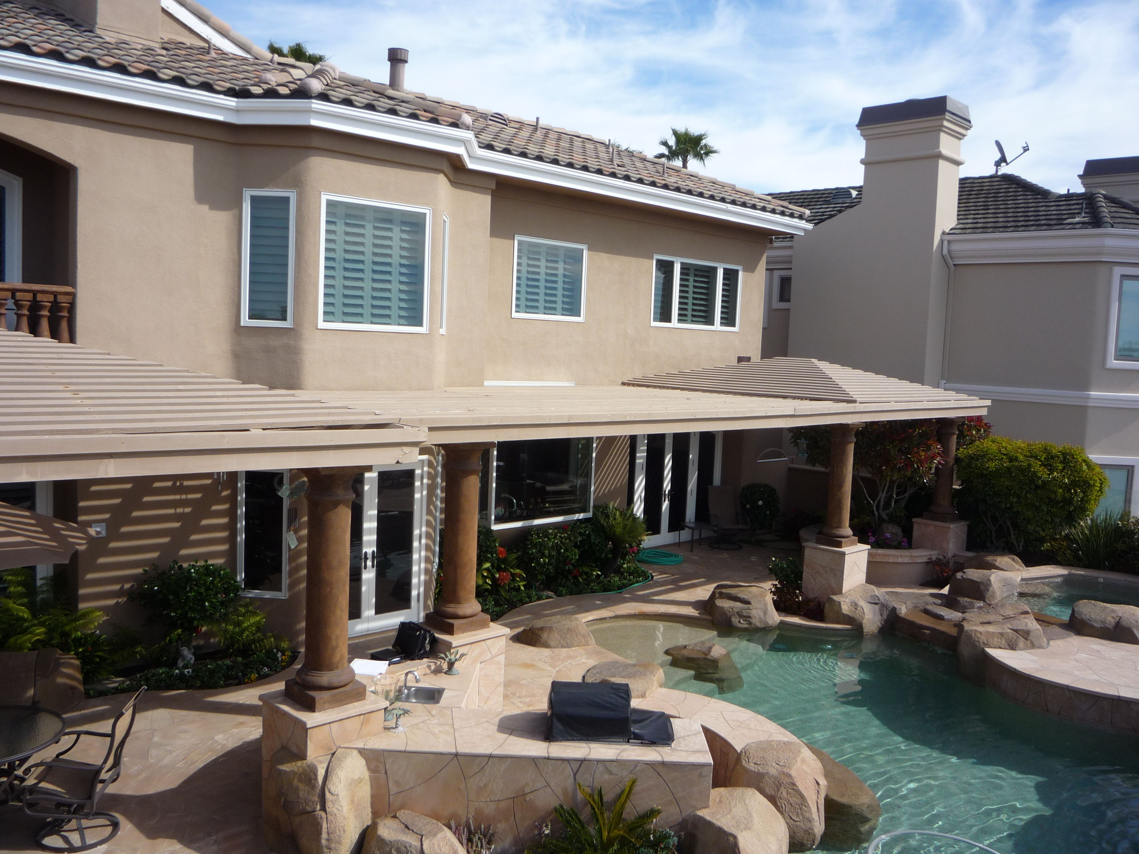 Backyard Patio Cover Socal Oc Architecture Remodel Pool in measurements 3648 X 2736