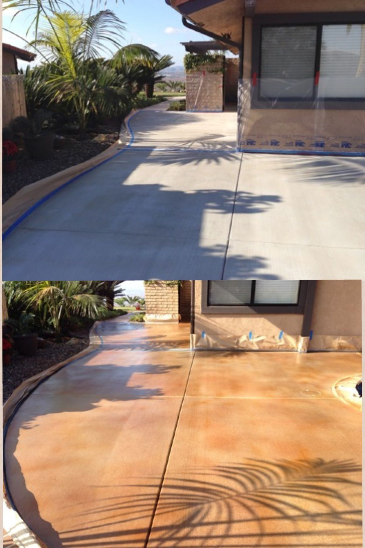 Backyard Stained Concrete Before And After Concrete with regard to sizing 1200 X 1800