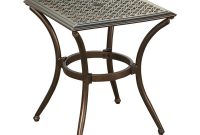 Bali Bronze Metal Outdoor Side Table With Feet Glides with measurements 1000 X 1000