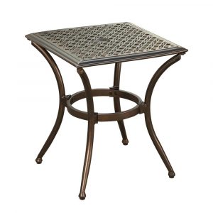 Bali Bronze Metal Outdoor Side Table With Feet Glides with measurements 1000 X 1000