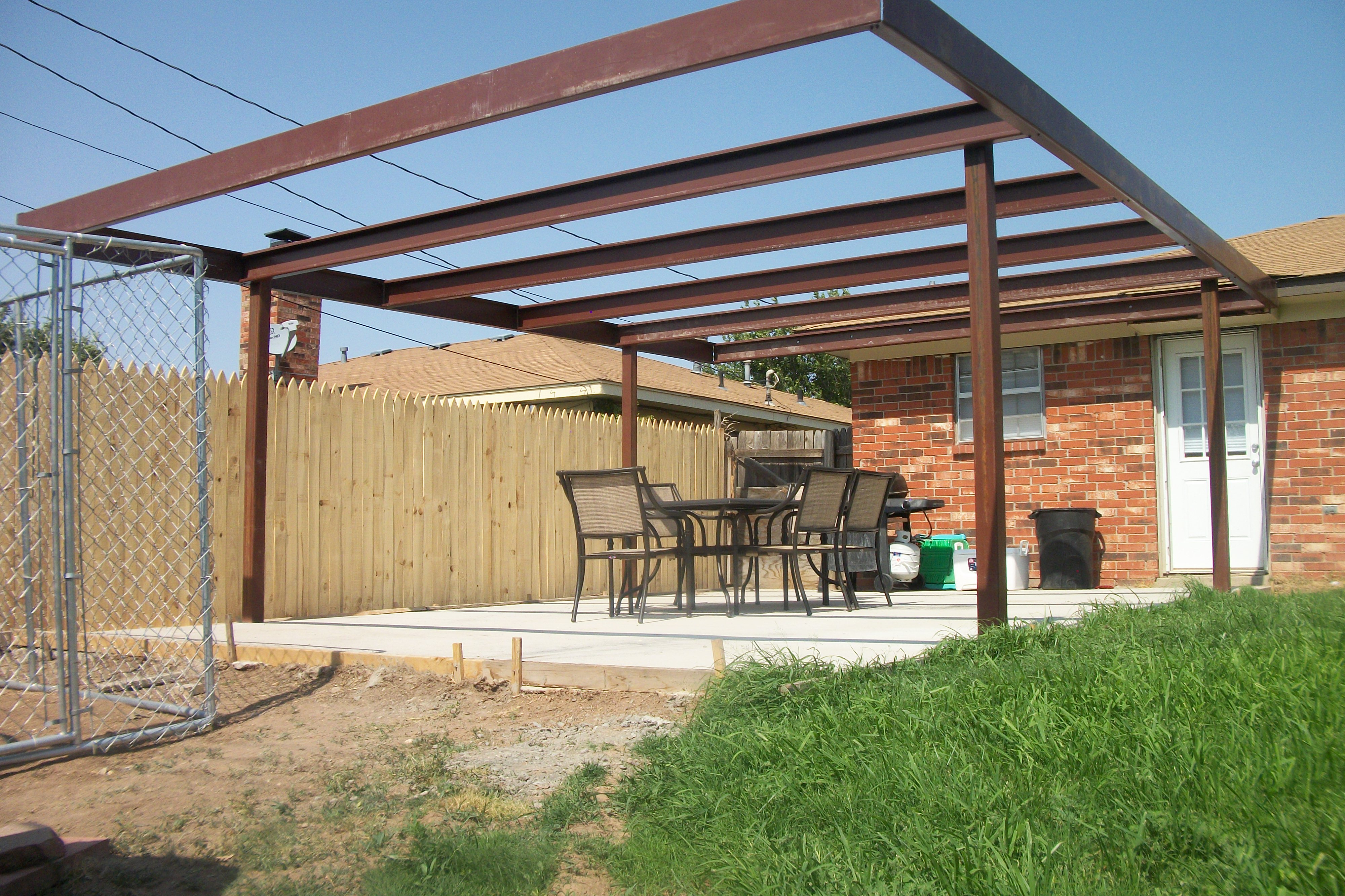 Bar Furniture Metal Patio Roof Steel And Timber Deck Year with regard to proportions 4000 X 2666