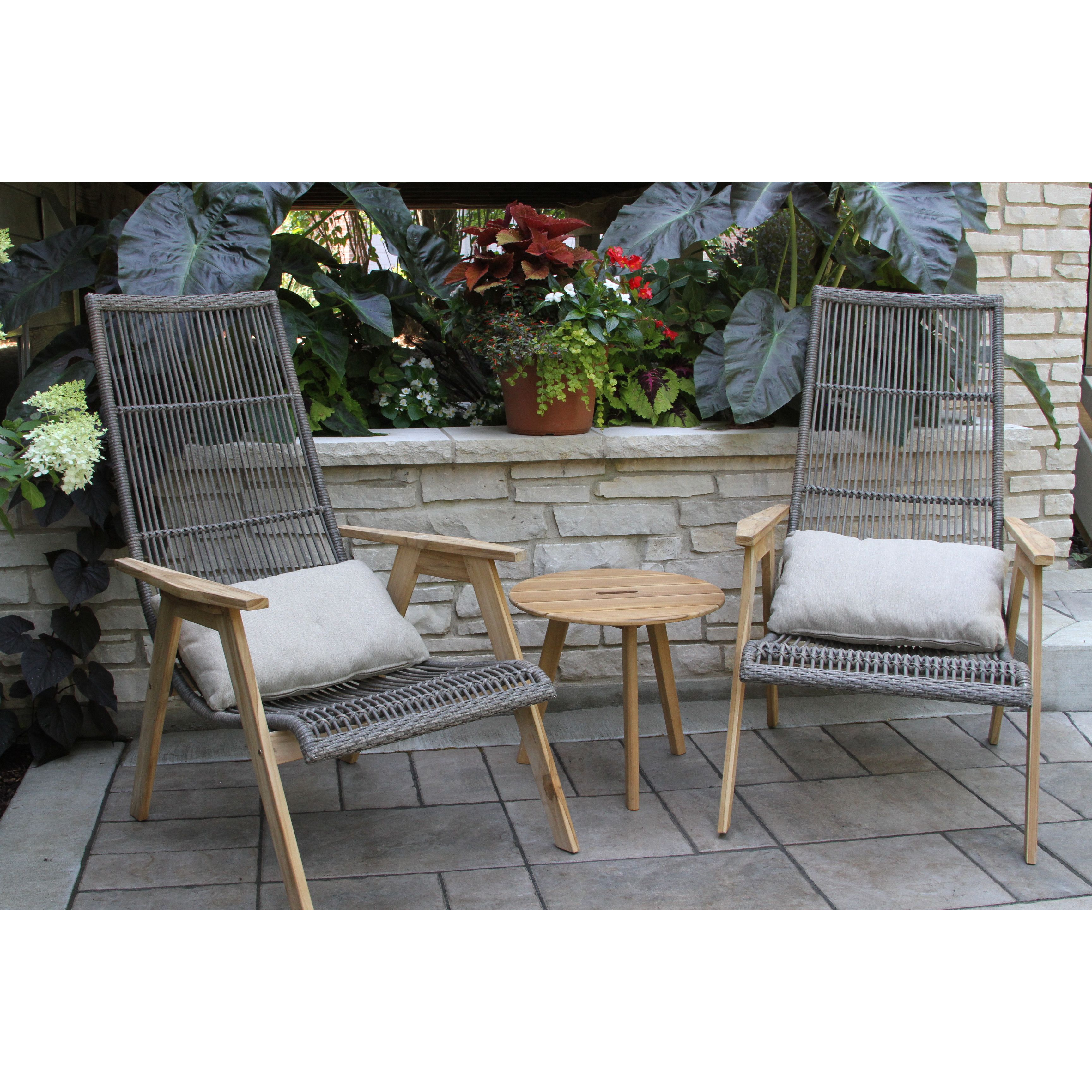 Bay Isle Home Kennebunkport Teak And Wicker Basket Lounge in measurements 3456 X 3456