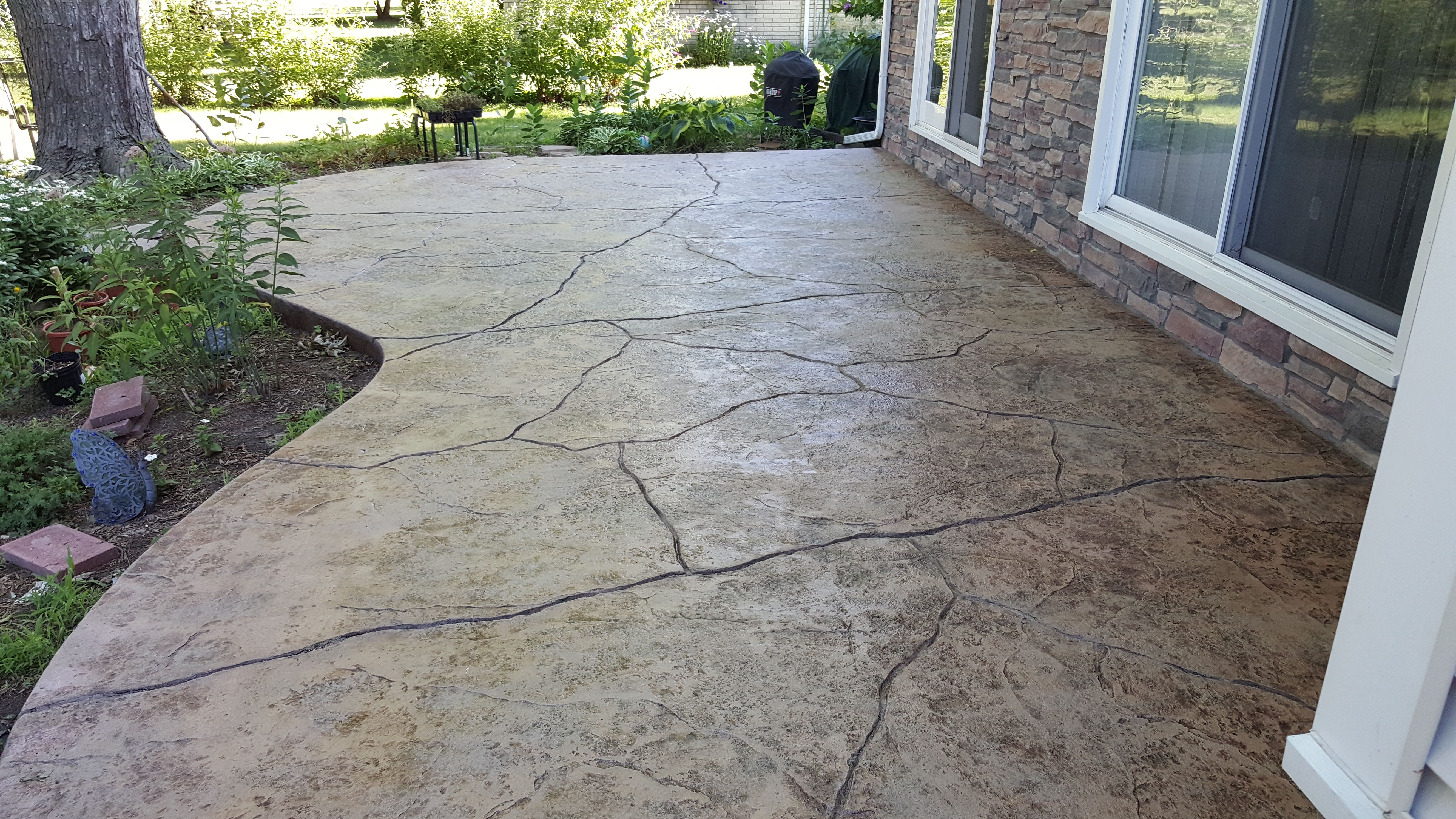 Beautiful Textured Stamp Concrete Patio Done Bonnici pertaining to proportions 5312 X 2988