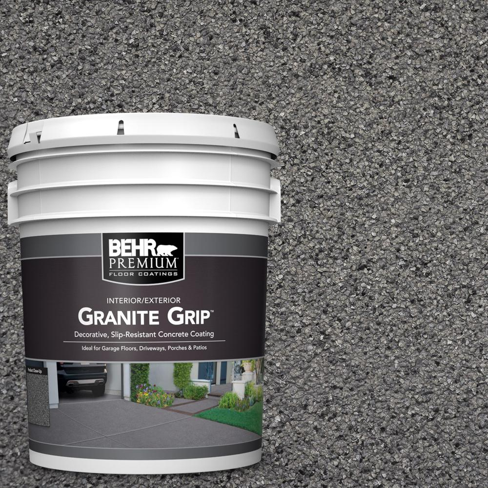 Behr Premium 5 Gal Gray Granite Grip Decorative Flat Interiorexterior Concrete Floor Coating intended for measurements 1000 X 1000