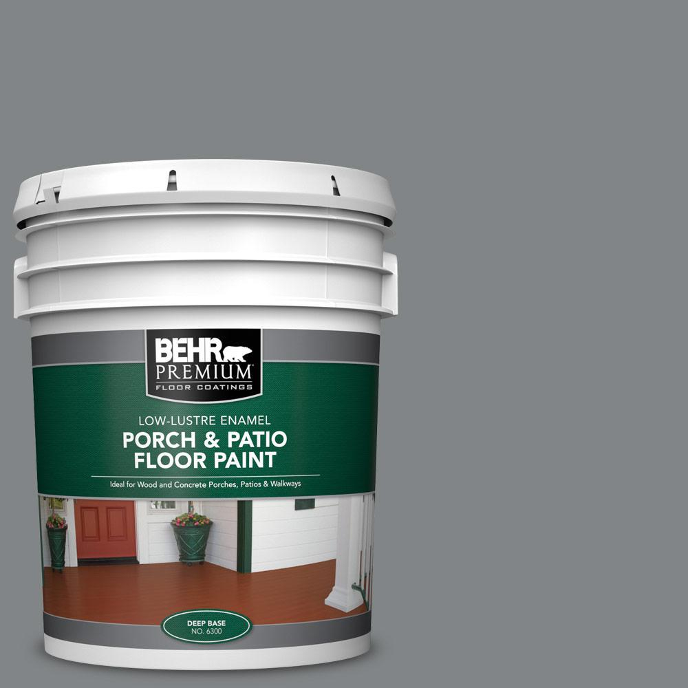 Behr Premium 5 Gal Pfc 63 Slate Gray Low Lustre Enamel Interiorexterior Porch And Patio Floor Paint in dimensions 1000 X 1000