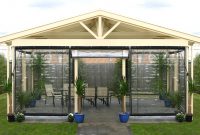 Blind Outdoor Bistro Shp 150x240cm Clr Pvc Blk Bi1524 inside proportions 2362 X 1481