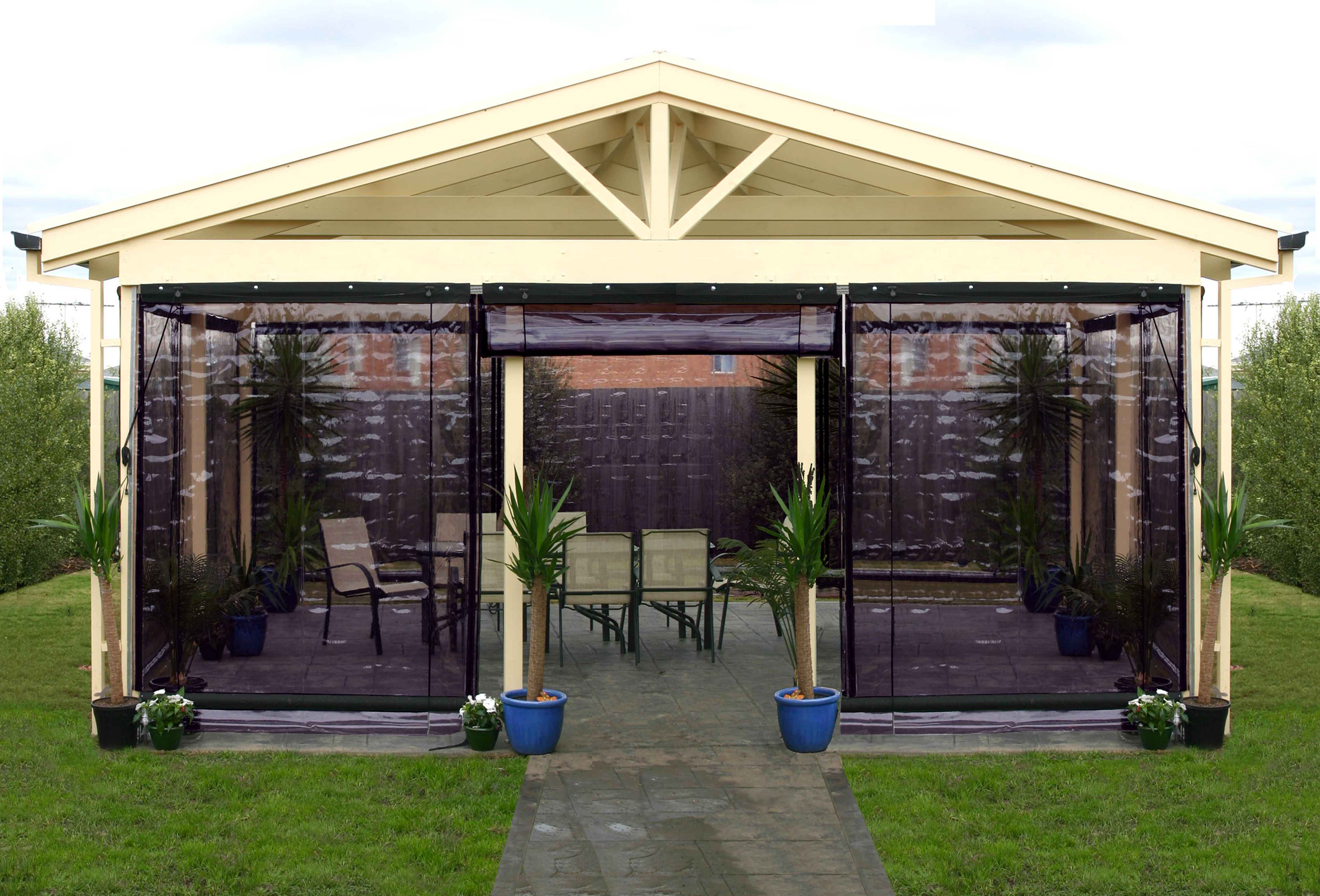 Blind Outdoor Bistro Shp 210x240cm Cha Pvc Blk Bi2124ch for dimensions 4724 X 3206