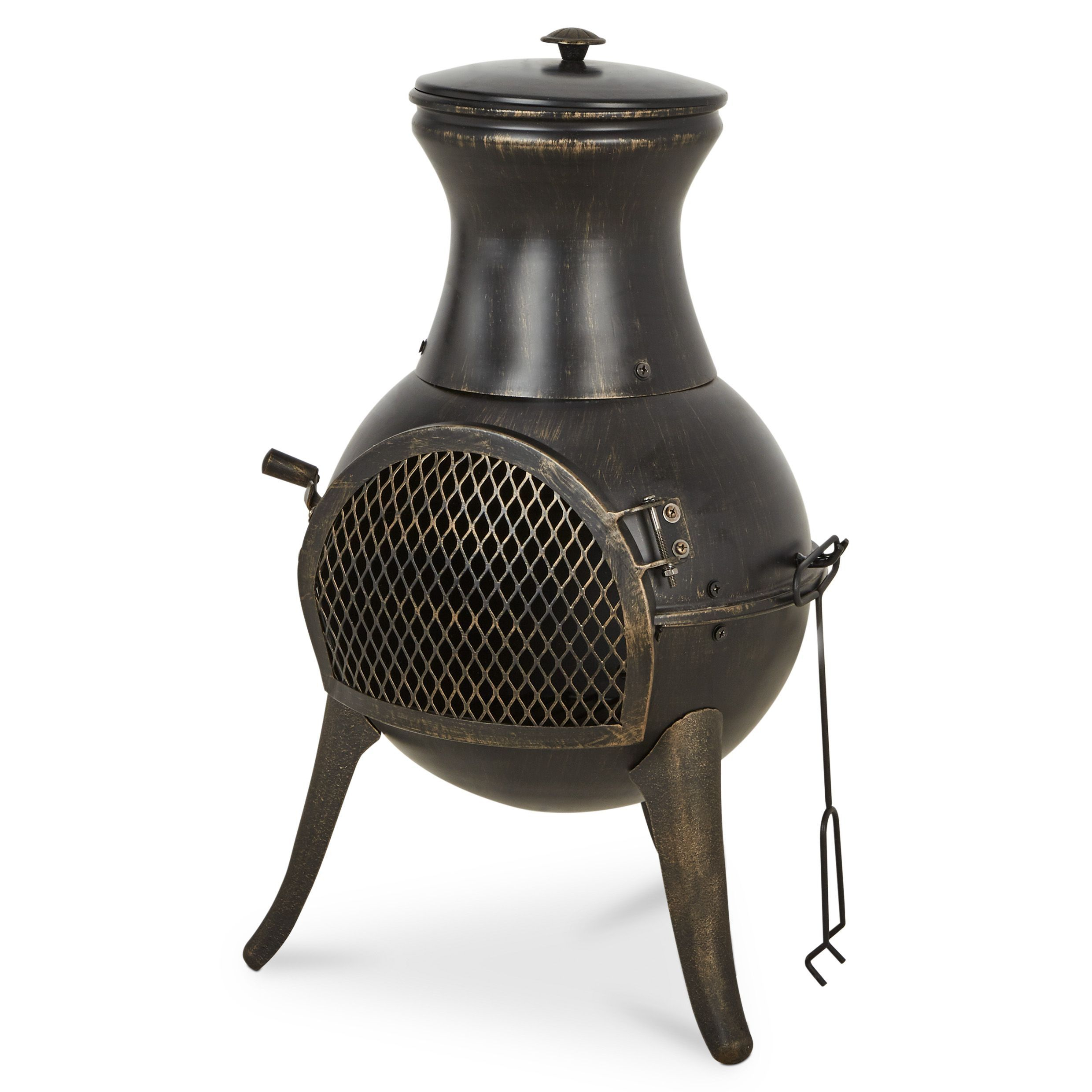 Blooma Diogo Cast Iron Steel Chiminea Chiminea Iron within dimensions 2480 X 2480