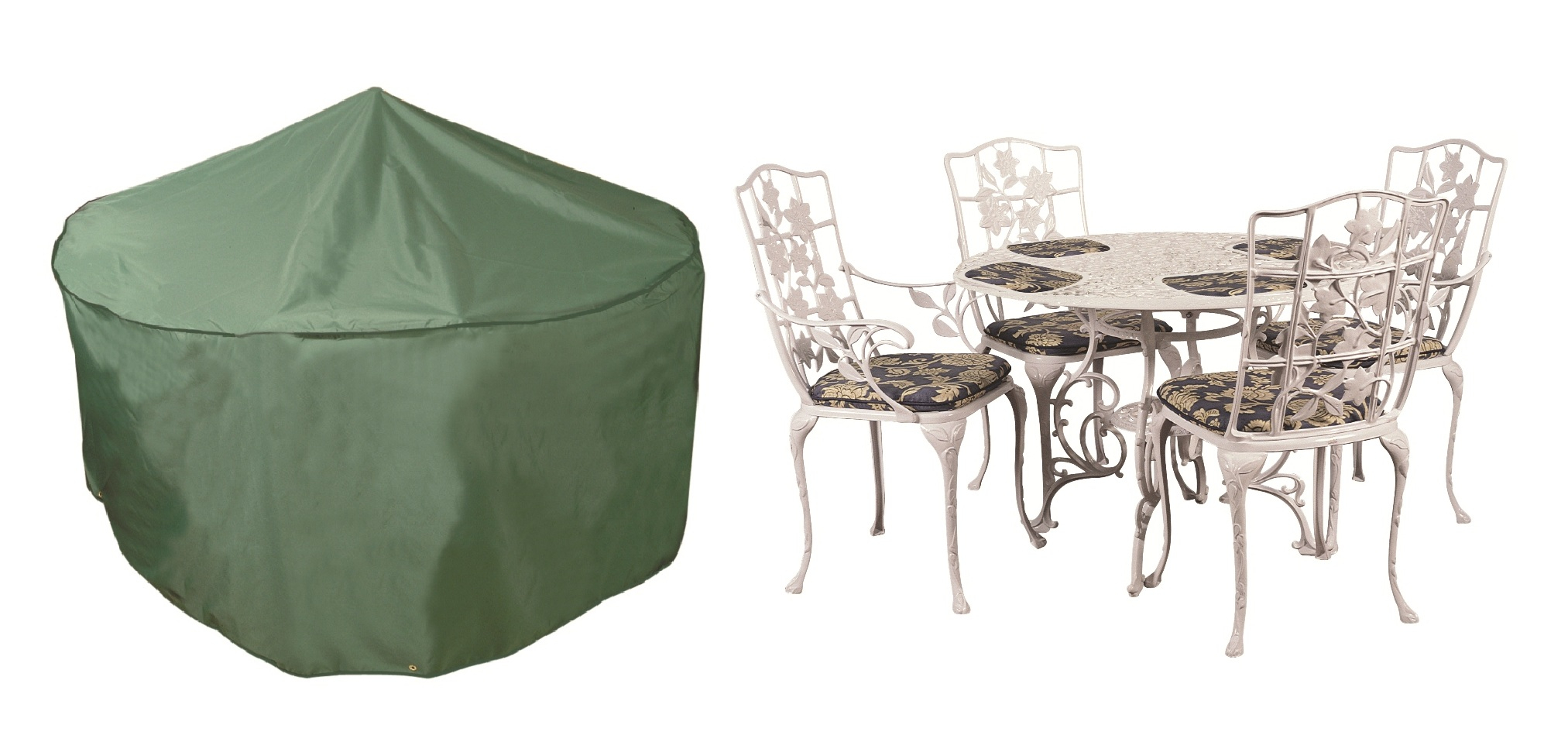 Bosmere Cover Up 163cm 4 Seater Green Circular Patio Set Garden Furniture Cover pertaining to measurements 2025 X 945