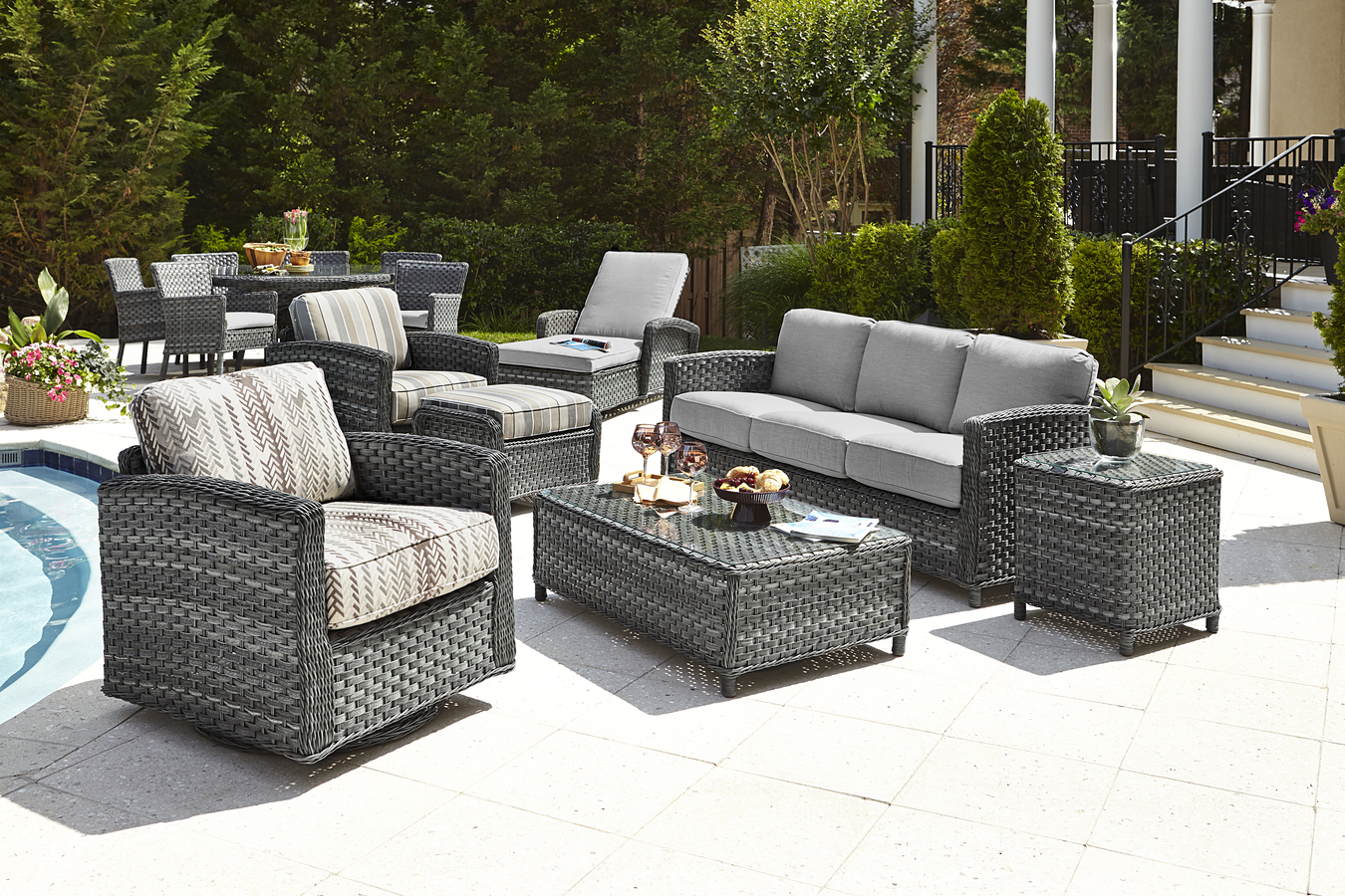 Brilliant Woven Resin Wicker Patio Furniture Exclusive with regard to size 1350 X 900