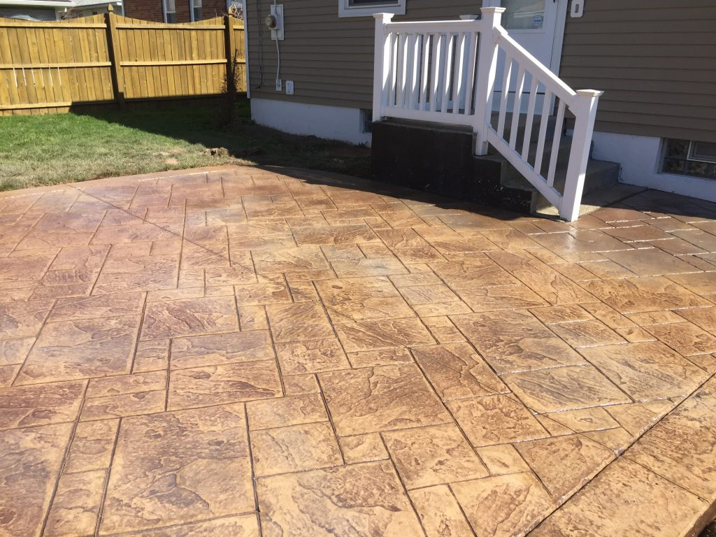 Brown Stamped Concrete Patio Concrete Driveways Stamped throughout sizing 1024 X 768