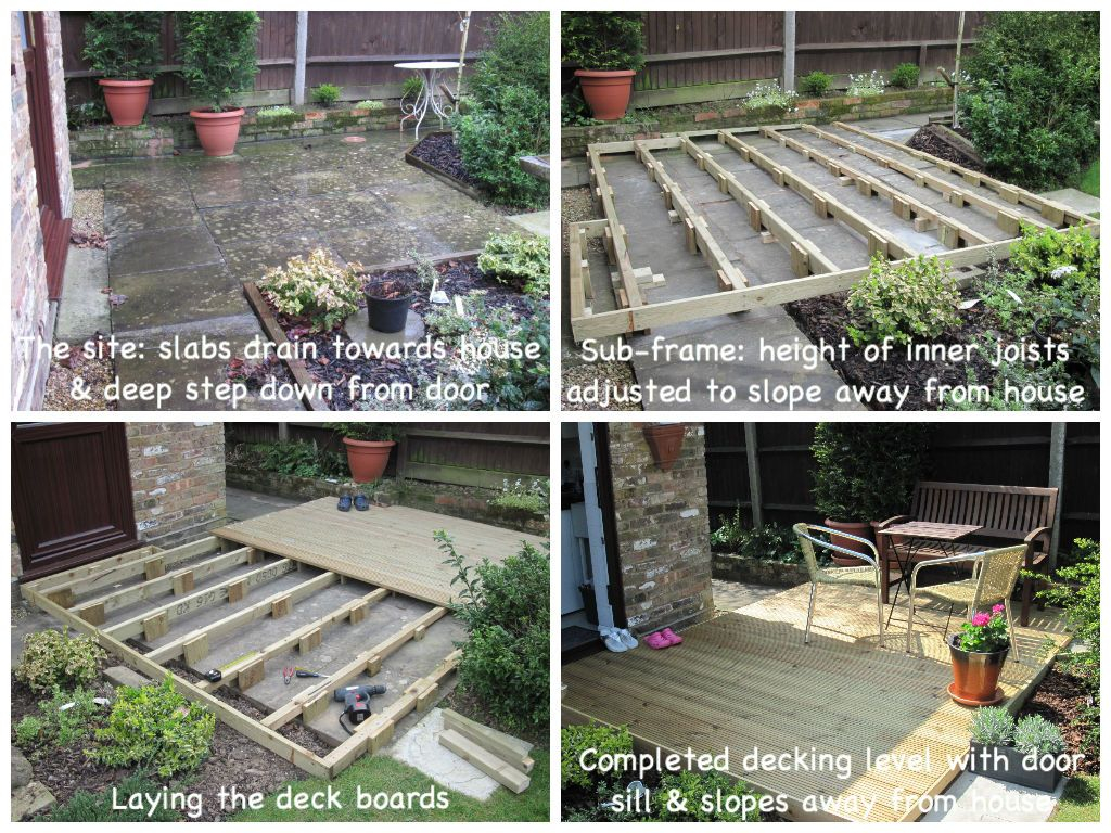 Building Decking Over Uneven Patio Slabs To Create A Sunny within dimensions 1024 X 768