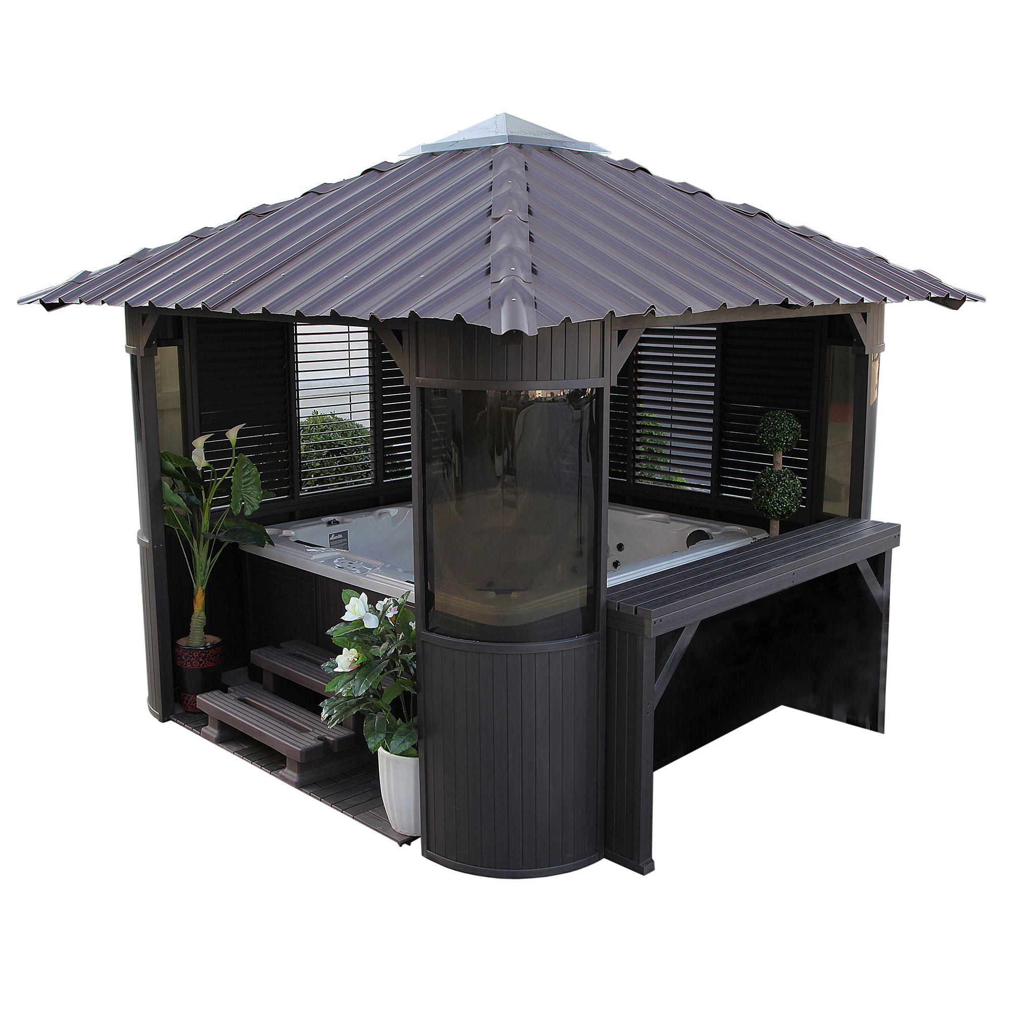 Canadian Spa Frazer Freestanding Gazebo With Assembly for dimensions 2000 X 2000