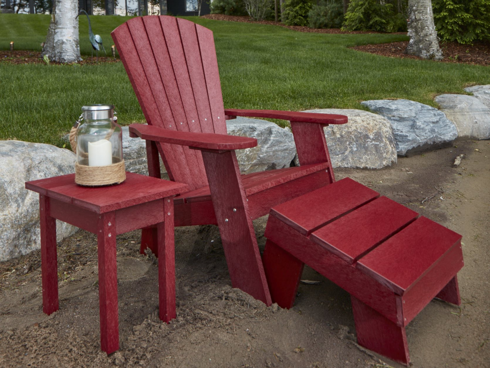 Captiva Casual Recycled Plastic Adirondack Set within proportions 1670 X 1253