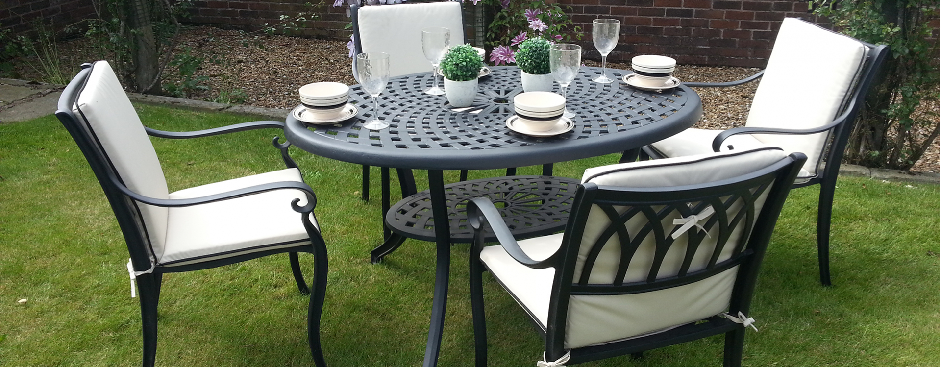 Cast Aluminium Garden Furniture Free Fast Delivery within size 1920 X 749