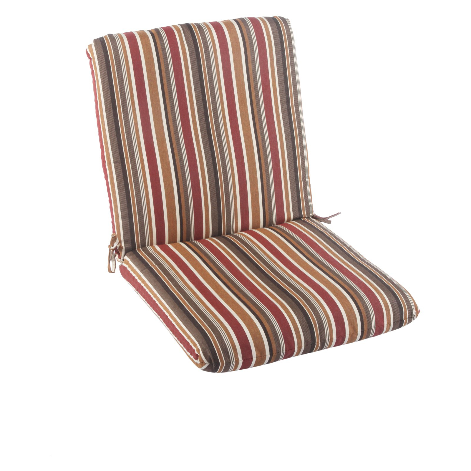 Casual Cushion Sunbrella Brannon Redwood Striped Hinged with proportions 1600 X 1600