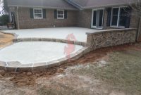 Cement Slab Patio With Flagstone Border Google Search inside size 1024 X 768