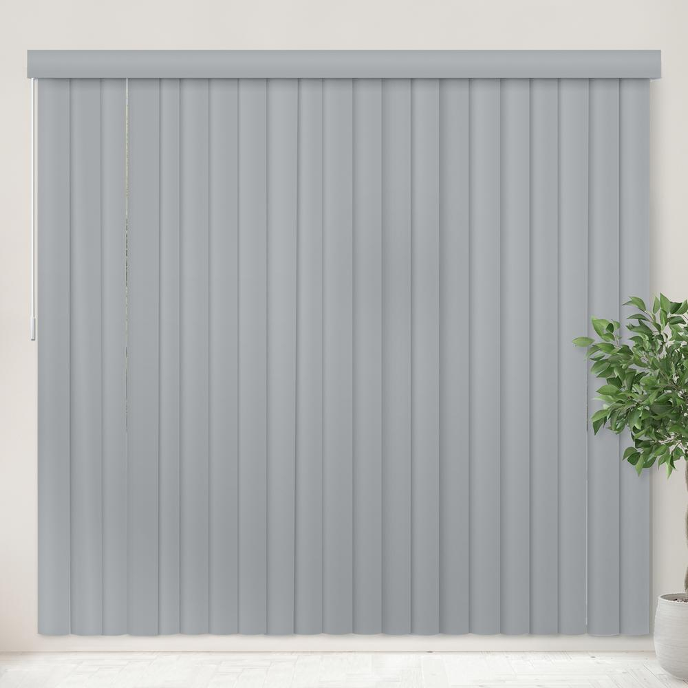Chicology Vertical Blind Oxford Gray Pvc Cordless Vertical Blind 78 In W X 84 In L throughout proportions 1000 X 1000