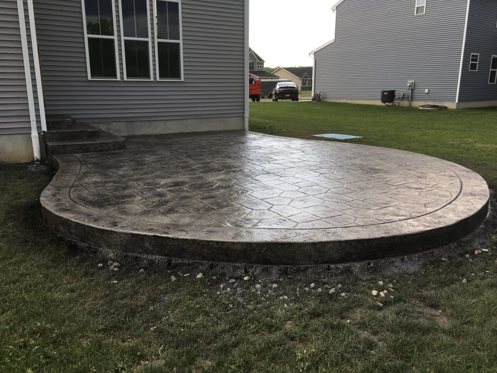 Circular Stamped Concrete Patio Concrete Driveways in sizing 1024 X 768