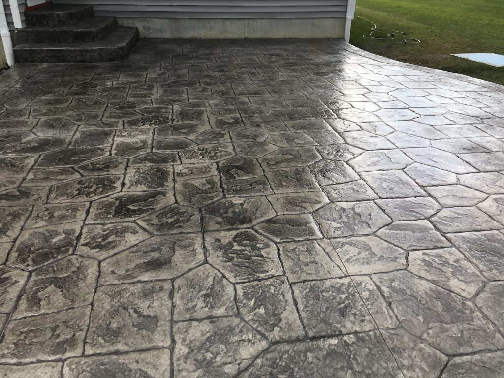 Circular Stamped Concrete Patio Concrete Driveways intended for sizing 1024 X 768