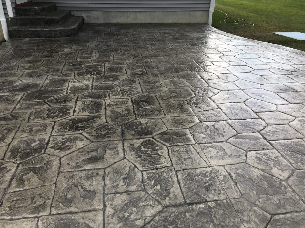 Circular Stamped Concrete Patio Concrete Driveways pertaining to proportions 1024 X 768