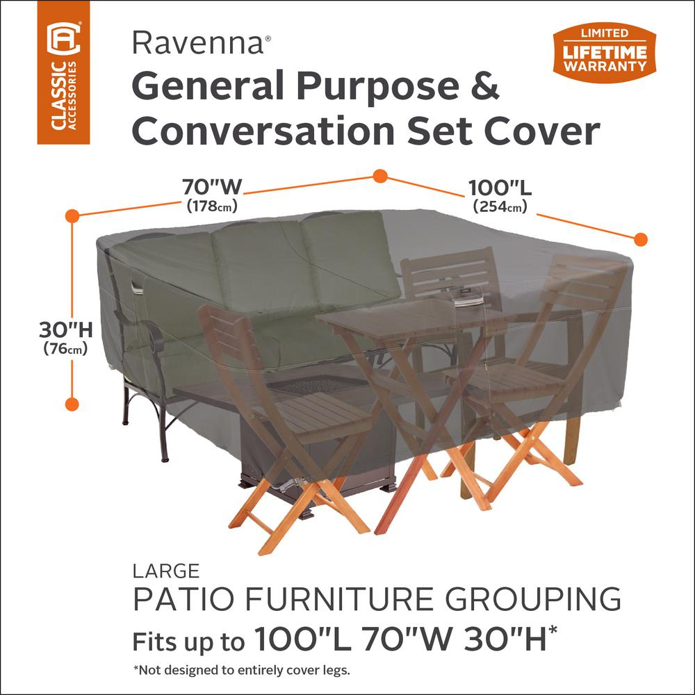 Classic Accessories Ravenna General Purpose Patio Furniture Grouping Cover within sizing 1000 X 1000